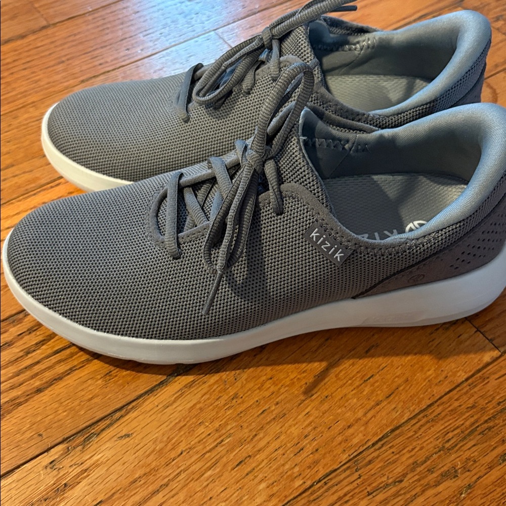 Kizik Madrid Eco Knit Hands Free Sneaker Shoes Grey Size Men's 6 Women's 7.5 - Picture 4 of 7